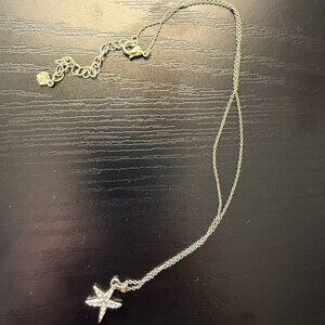 Gold Rhinestone Starfish Necklace